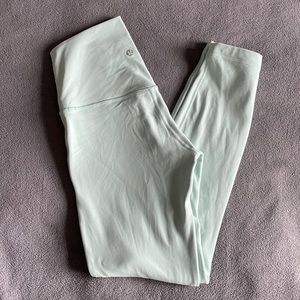 Lululemon align high rise pant 25” in delicate mint